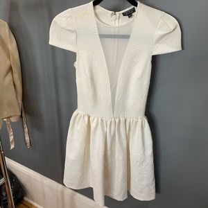 Topshop white floral skater dress